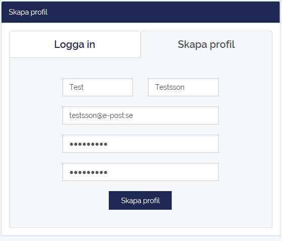 Skapa ett konto för Fördelszonen