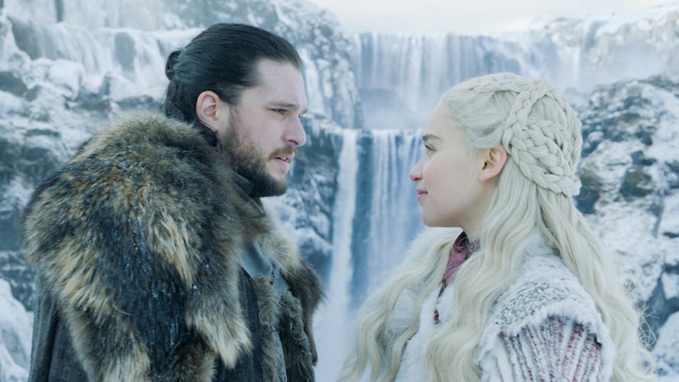 Jon Snow og Daenerys Targaryen i Game of Thrones
