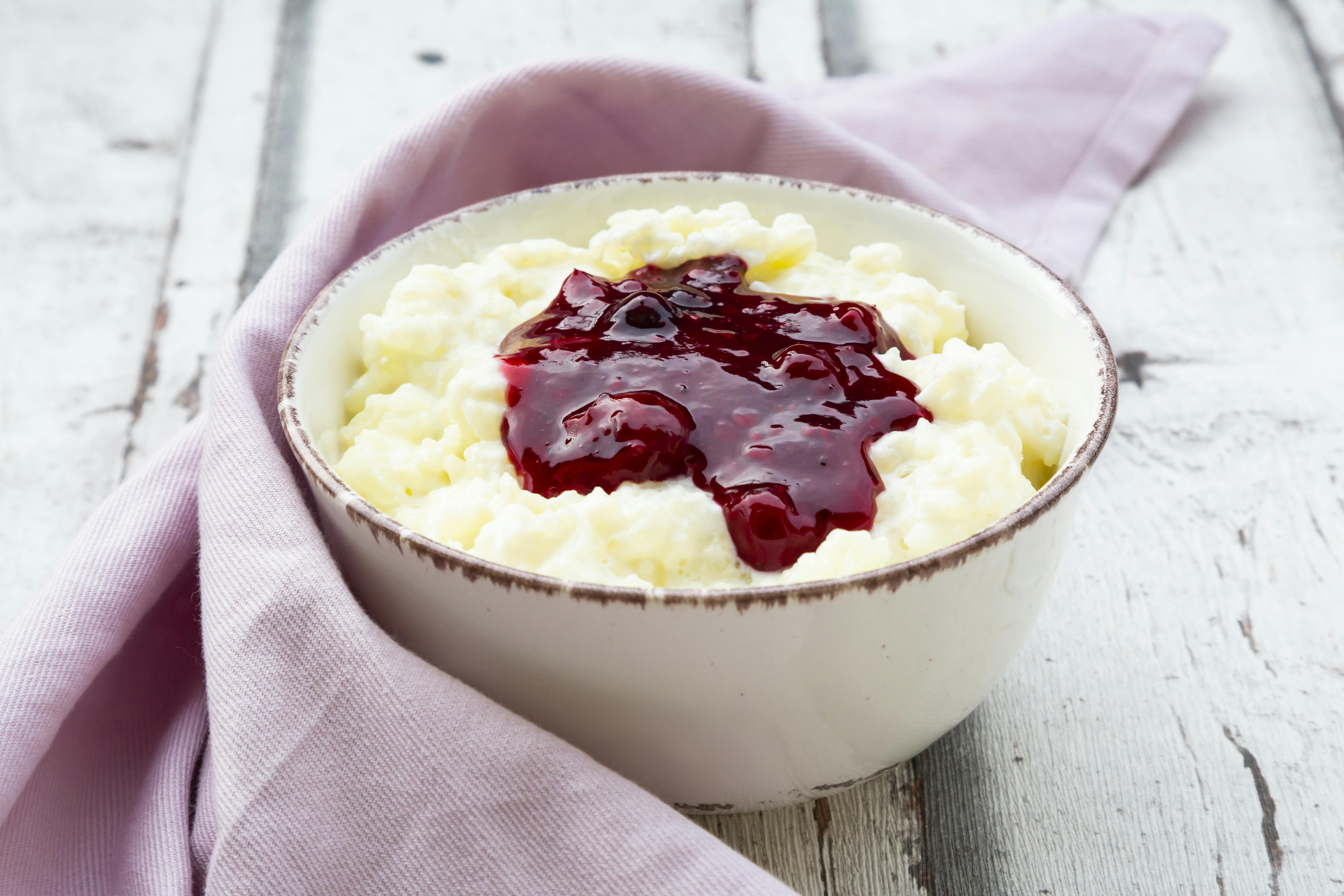 Gid risalamande var en normal dessert hele året rundt. RIsalamande
