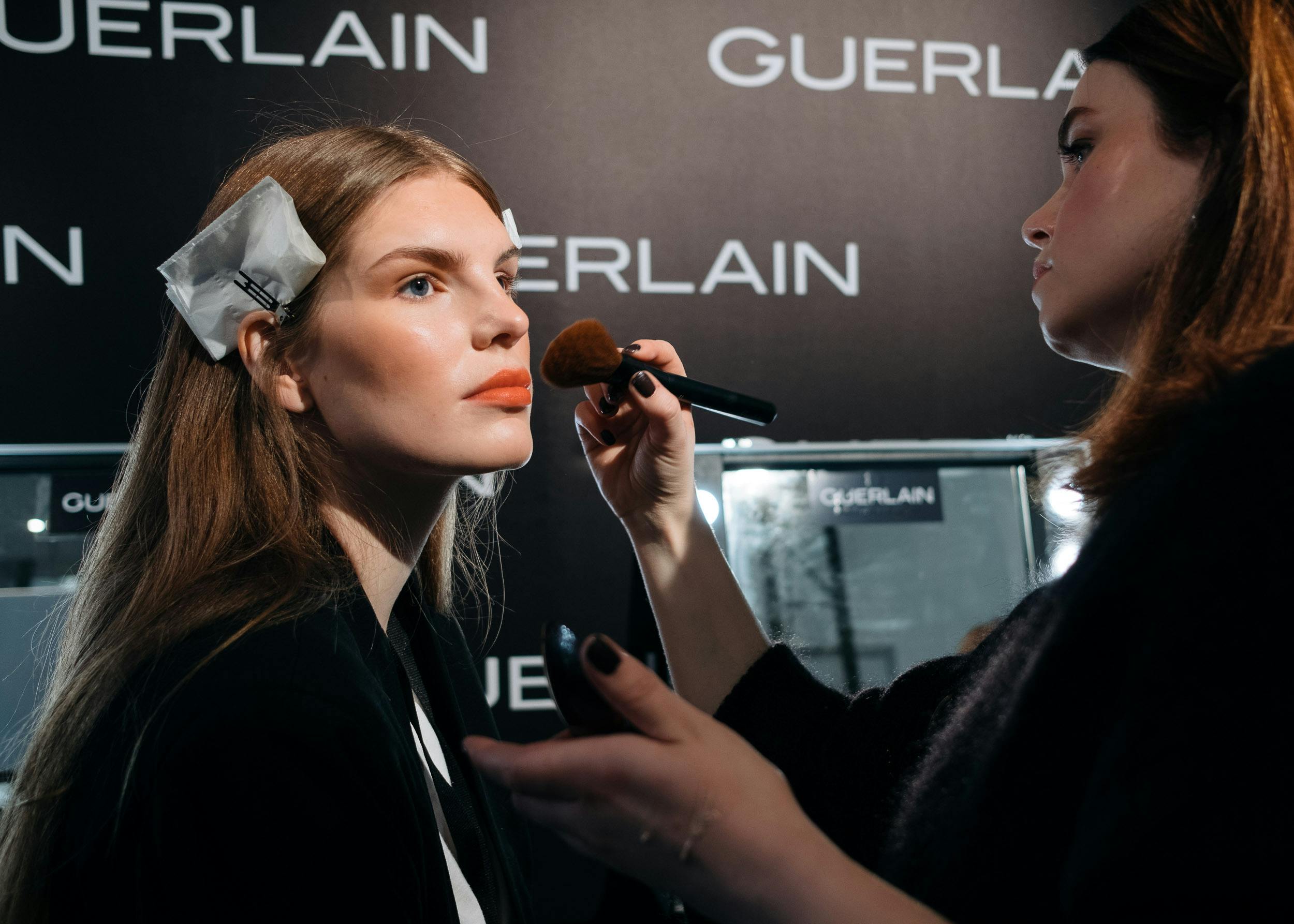 Oslo Runway backstage makeup