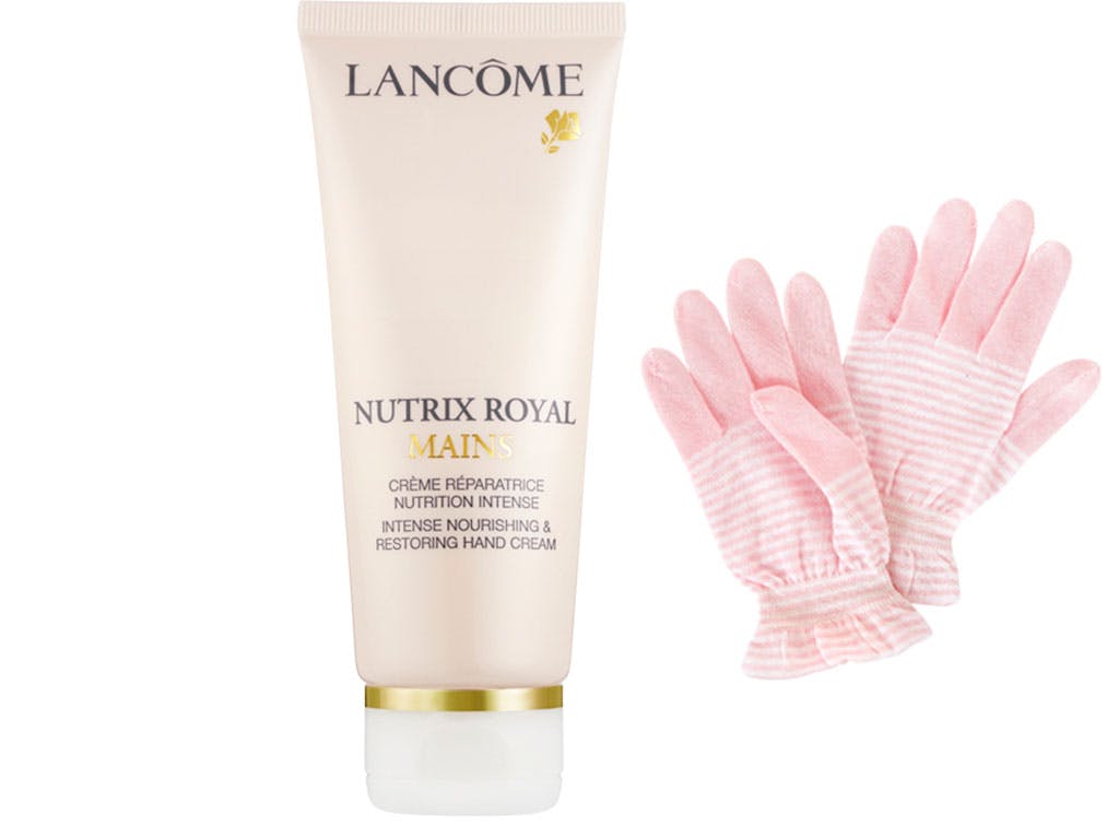 Nutrix Royal Mains fra Lancome og Sensais keramiske Cellular Performance Treatment Gloves