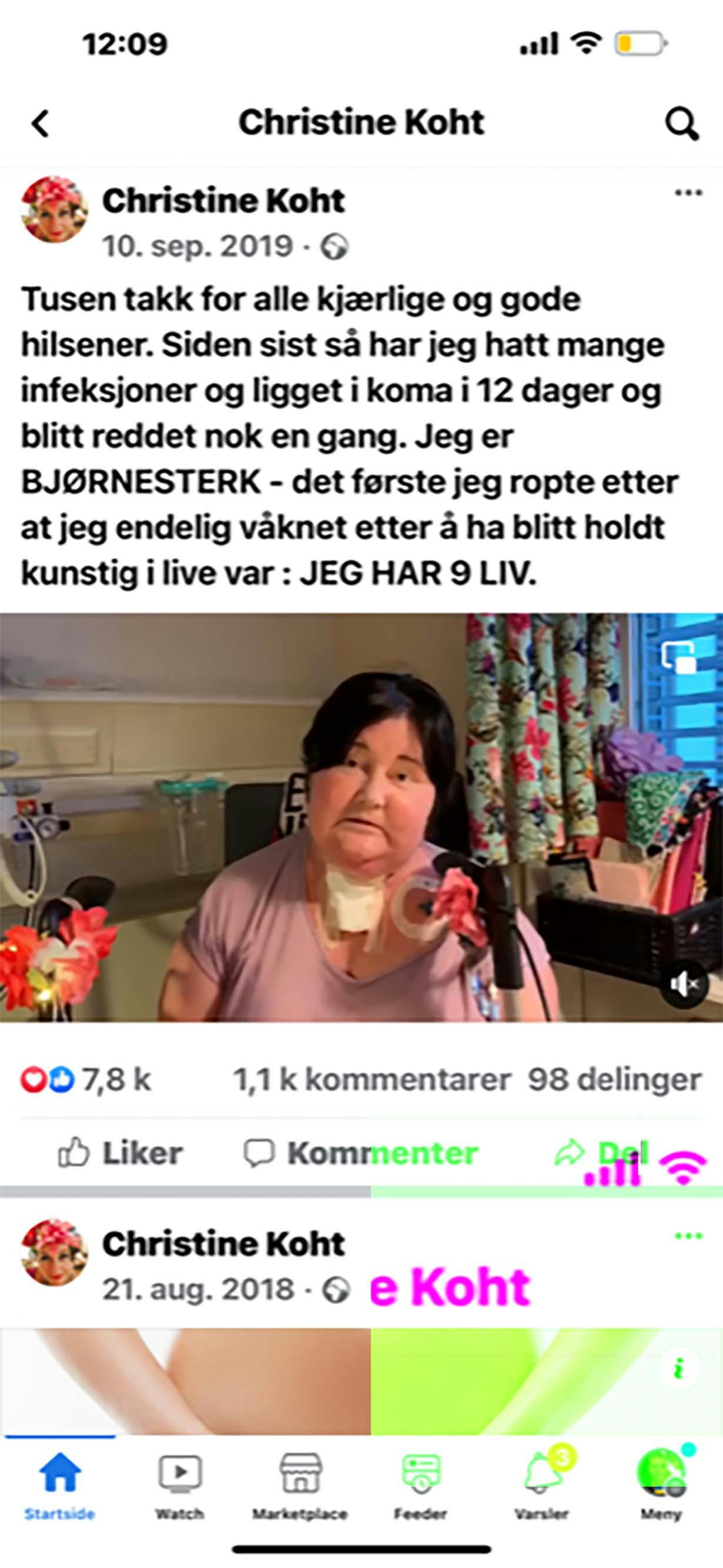 Christine Koht i koma