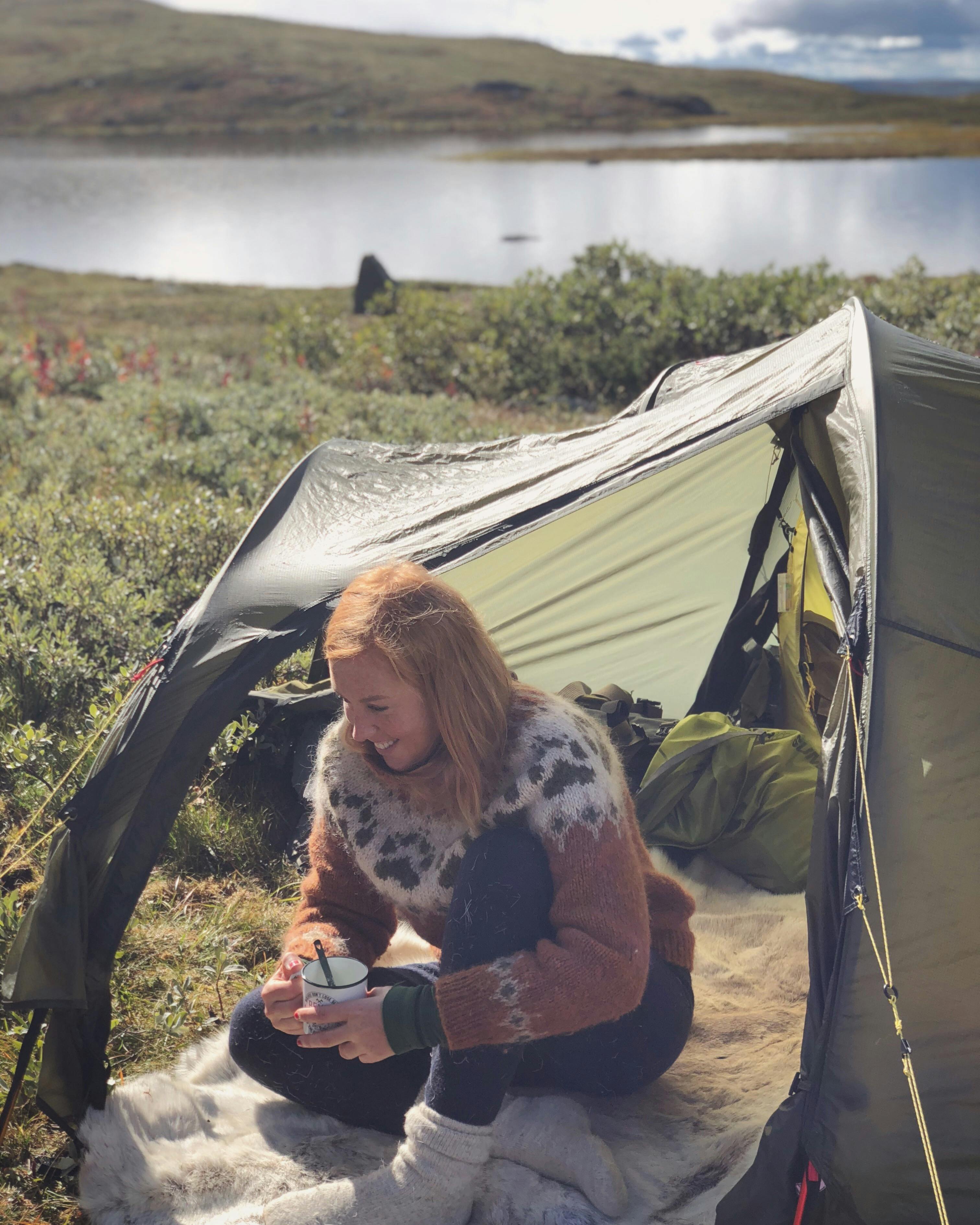 Bodil Gilje på tur