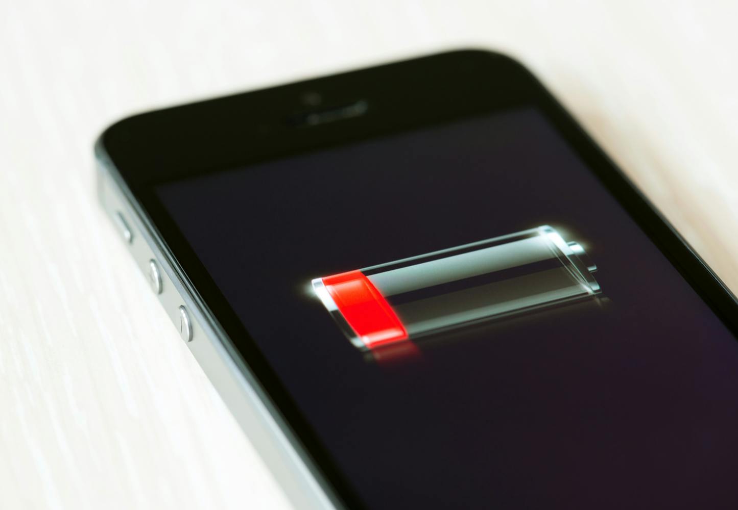 iPhone med iOS 11 og lite strøm