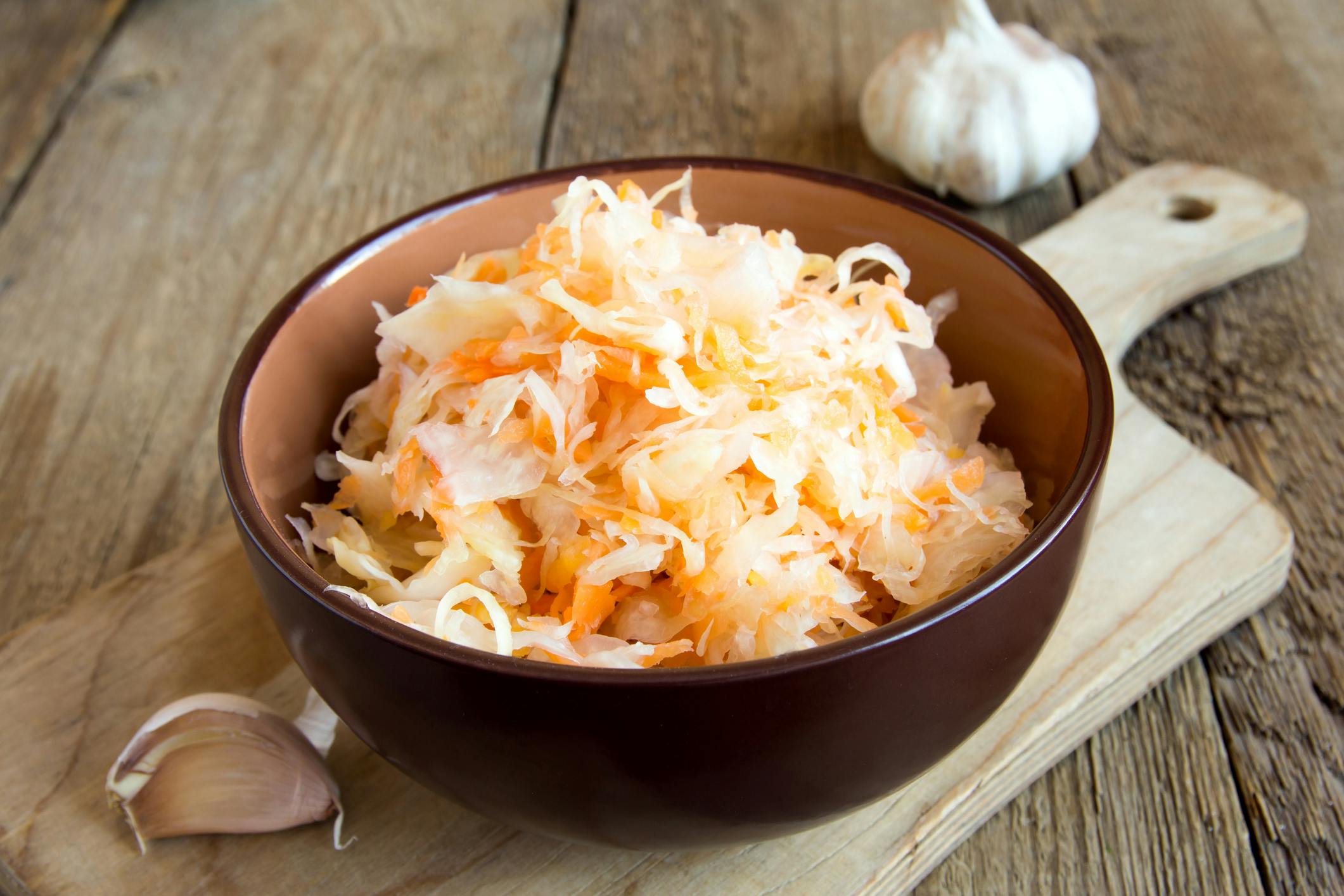 Sauerkraut og hvidløg Sauerkraut og hvidløg