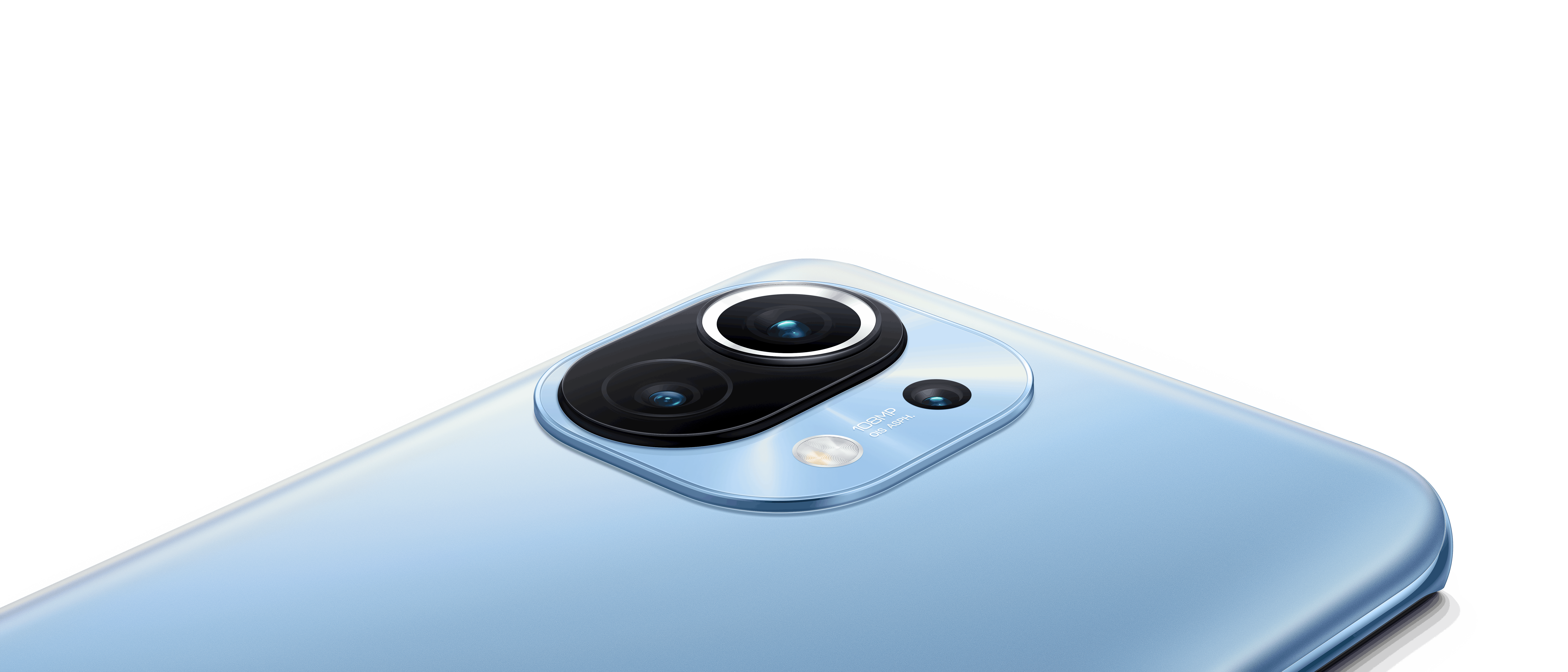 Xiaomi Mi 11 Kameramodulet har tre kameraer – det ene med 108 megapixels.