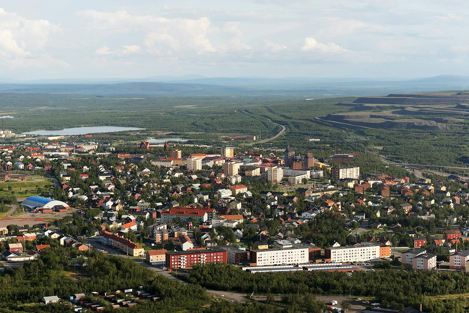 Kiruna innan flytten.
