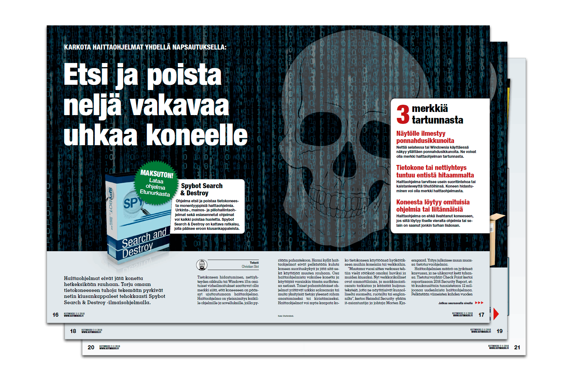 Etsi ja poista neljä vakavaa uhkaa koneelle