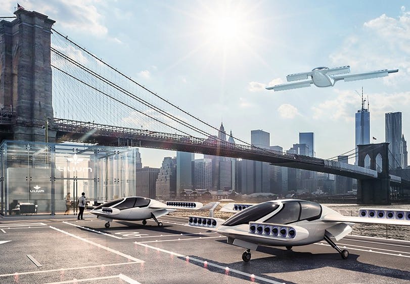 Lilium Jet En flyvende bil letter fra platformen