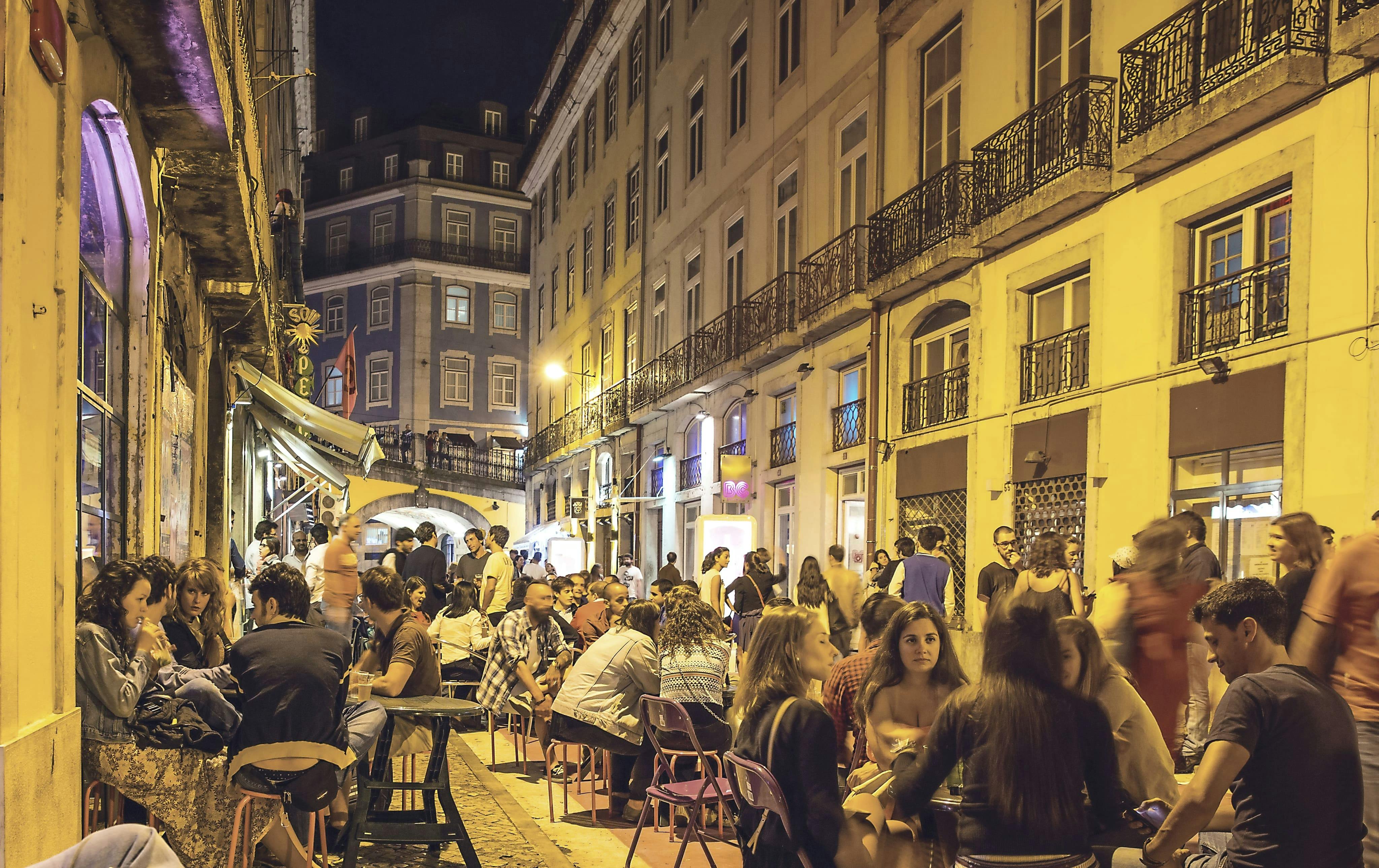 Lissabon by night. Lissabon, Portugal.