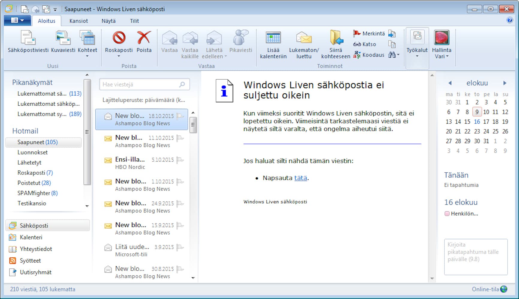 Mistä saan Windows Live Mailin? 