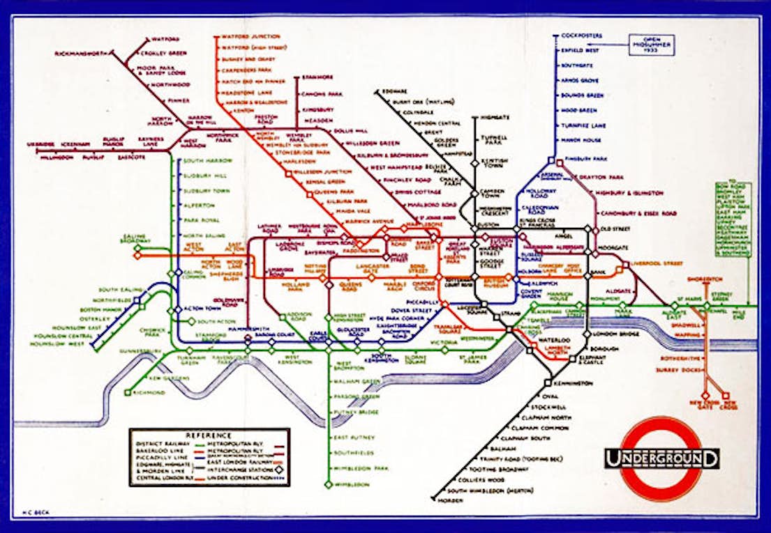 Karta över Tunnelbana London – Karta 2020