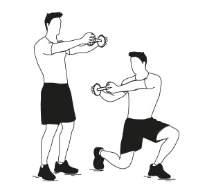Lunges med rotation