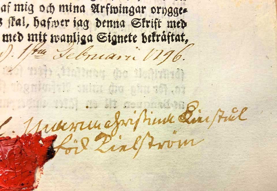 Undertecknat detta pantbrev