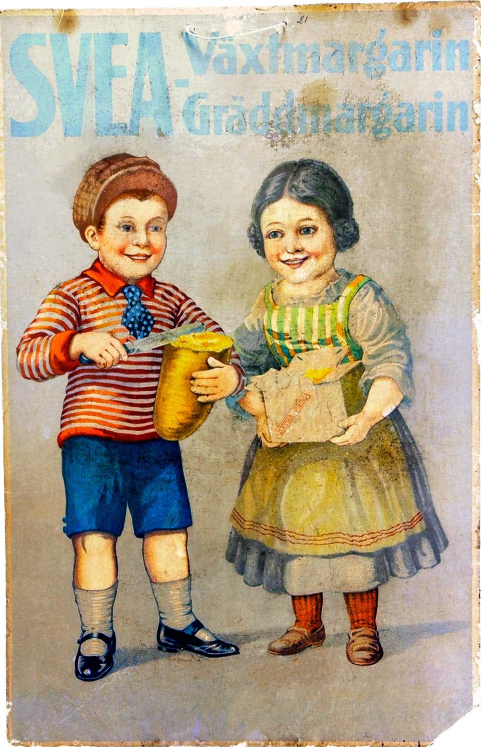 Reklamskylt för Kalmarbaserade Svea margarin.