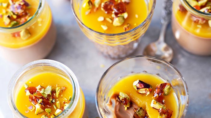 En herlig dessert panna cotta i glass