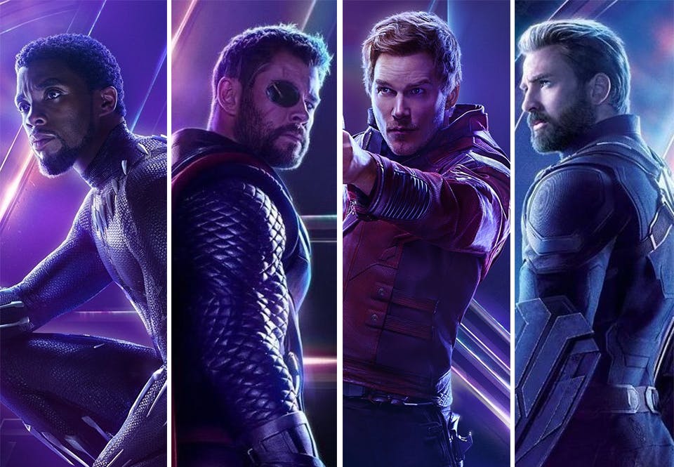 Chadwick Boseman | Chris Hemsworth | Chris Pratt | Chris Evans | Black Panther | Thor | Star-Lord | Captain America | Infinity War | Marvel | Avengers