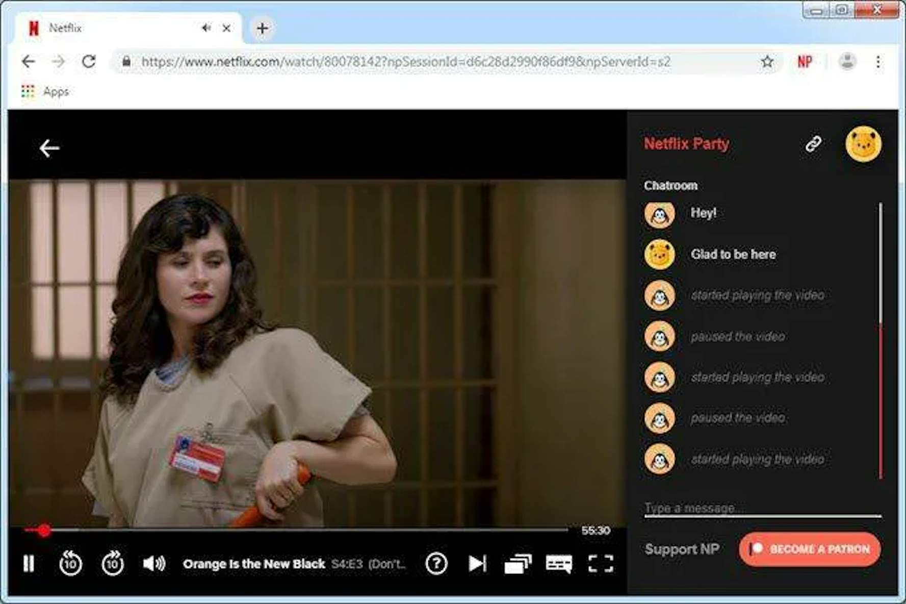 Сайт для просмотра вместе с другом. Netflix Party. Приложение для просмотра вместе.