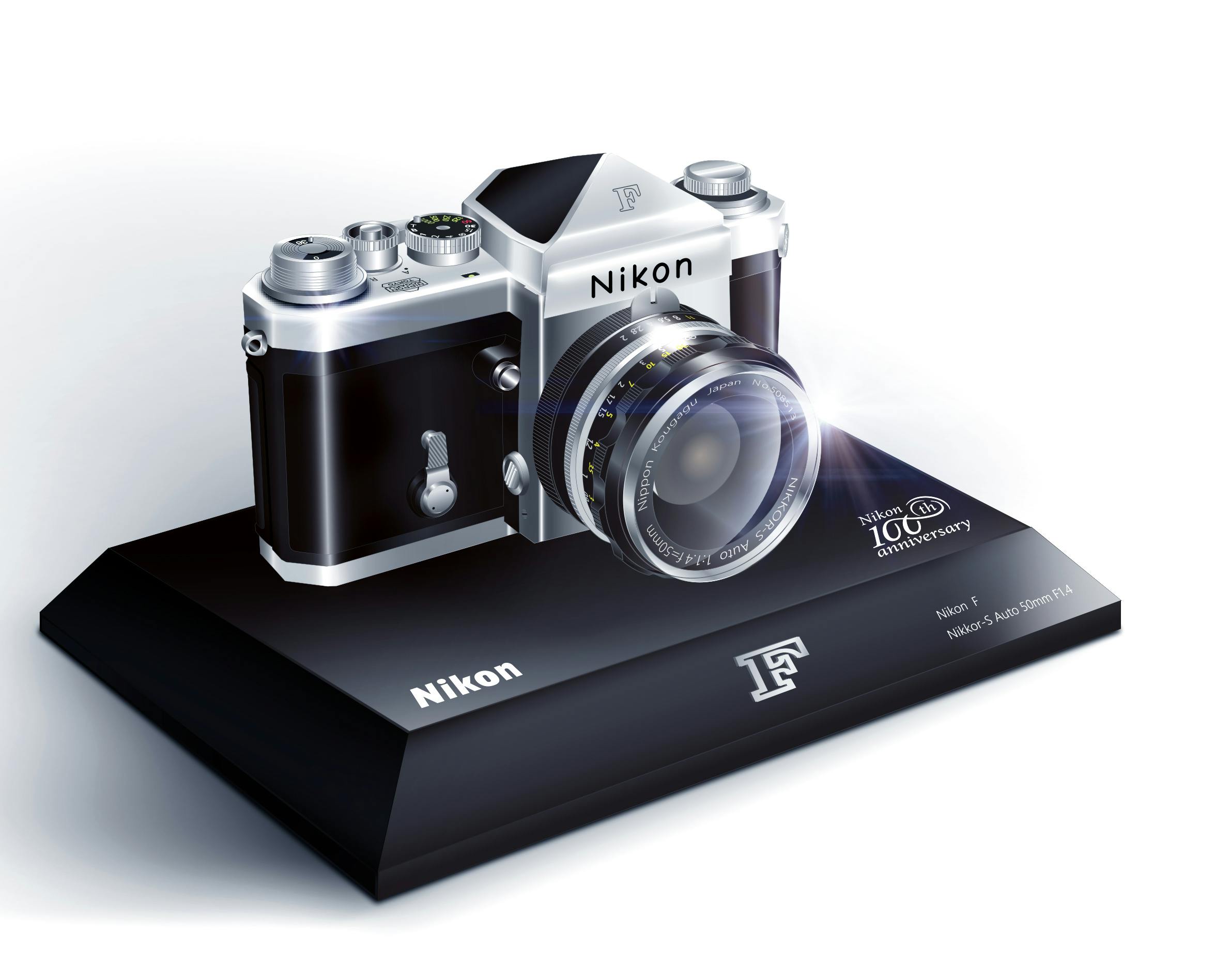 Nikon F:n pienoiskopio.