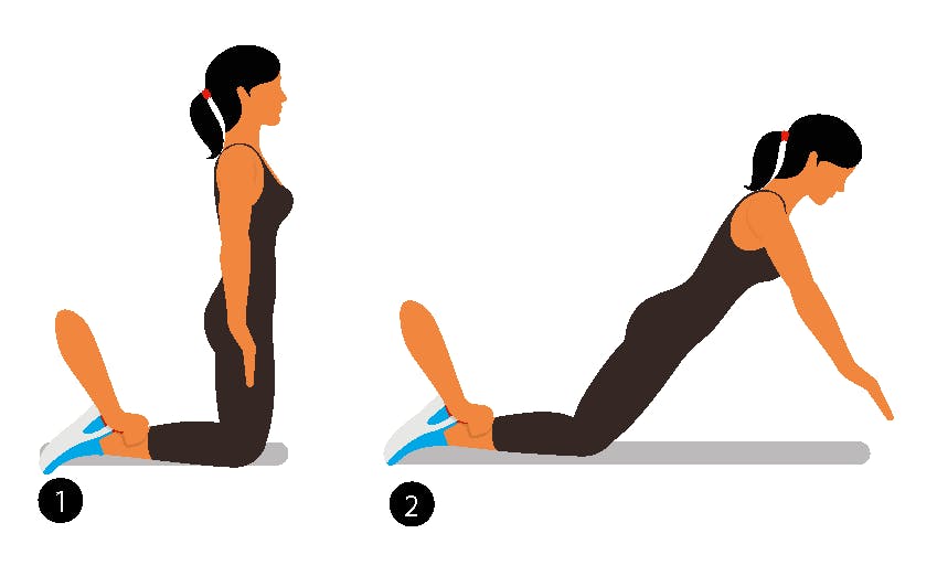 Nordic hamstring øvelse illustrasjon