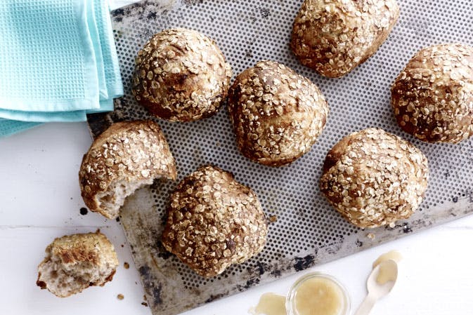 Ølandshvedeboller med kerner og flager Ølandshvedeboller med kerner og flager