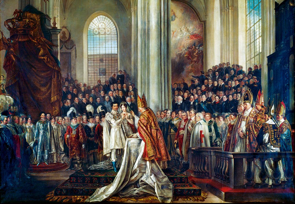 Den blivande Oscar I och Josefinas bröllop 1823.
