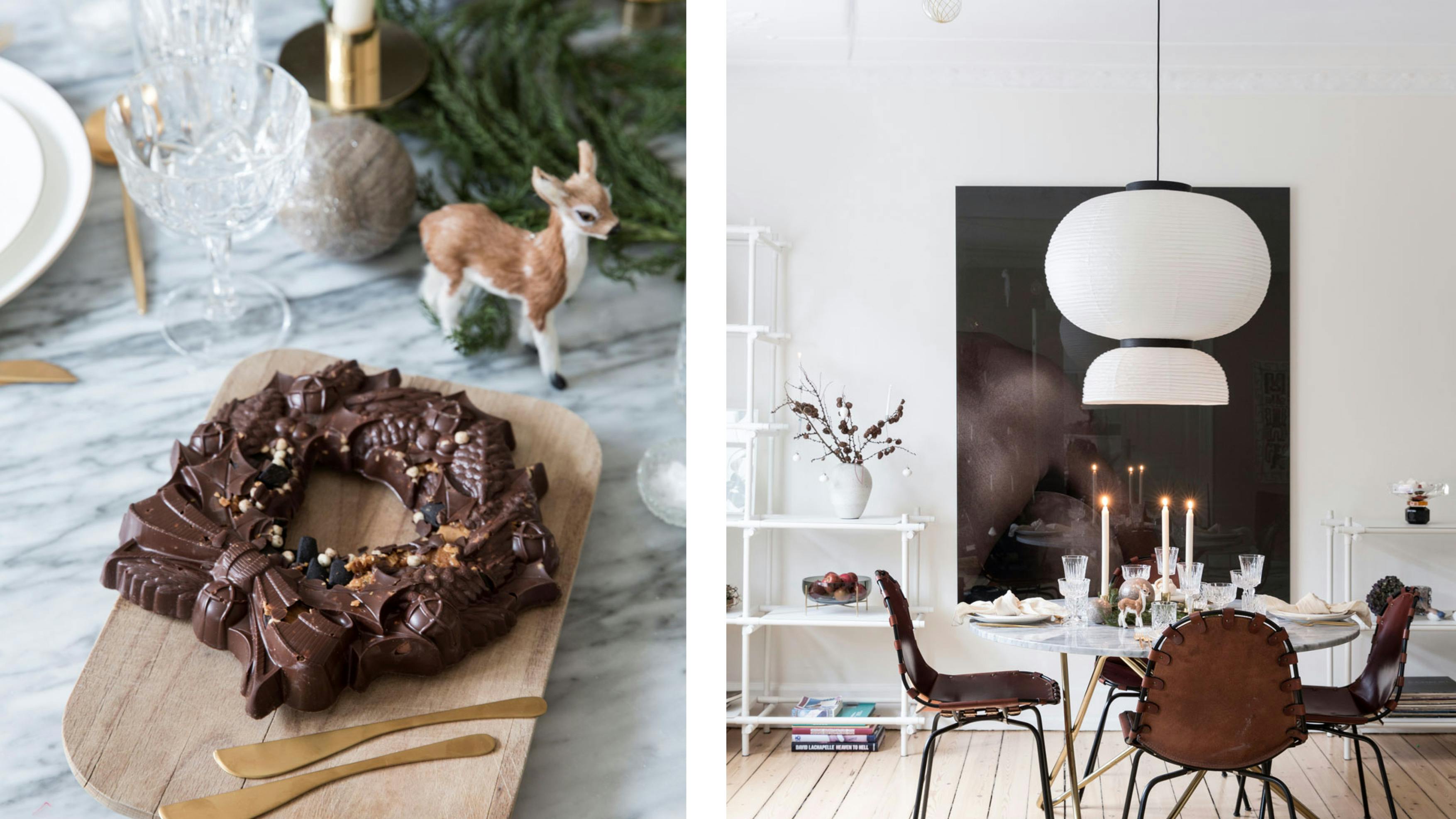vakkert dekket julebord