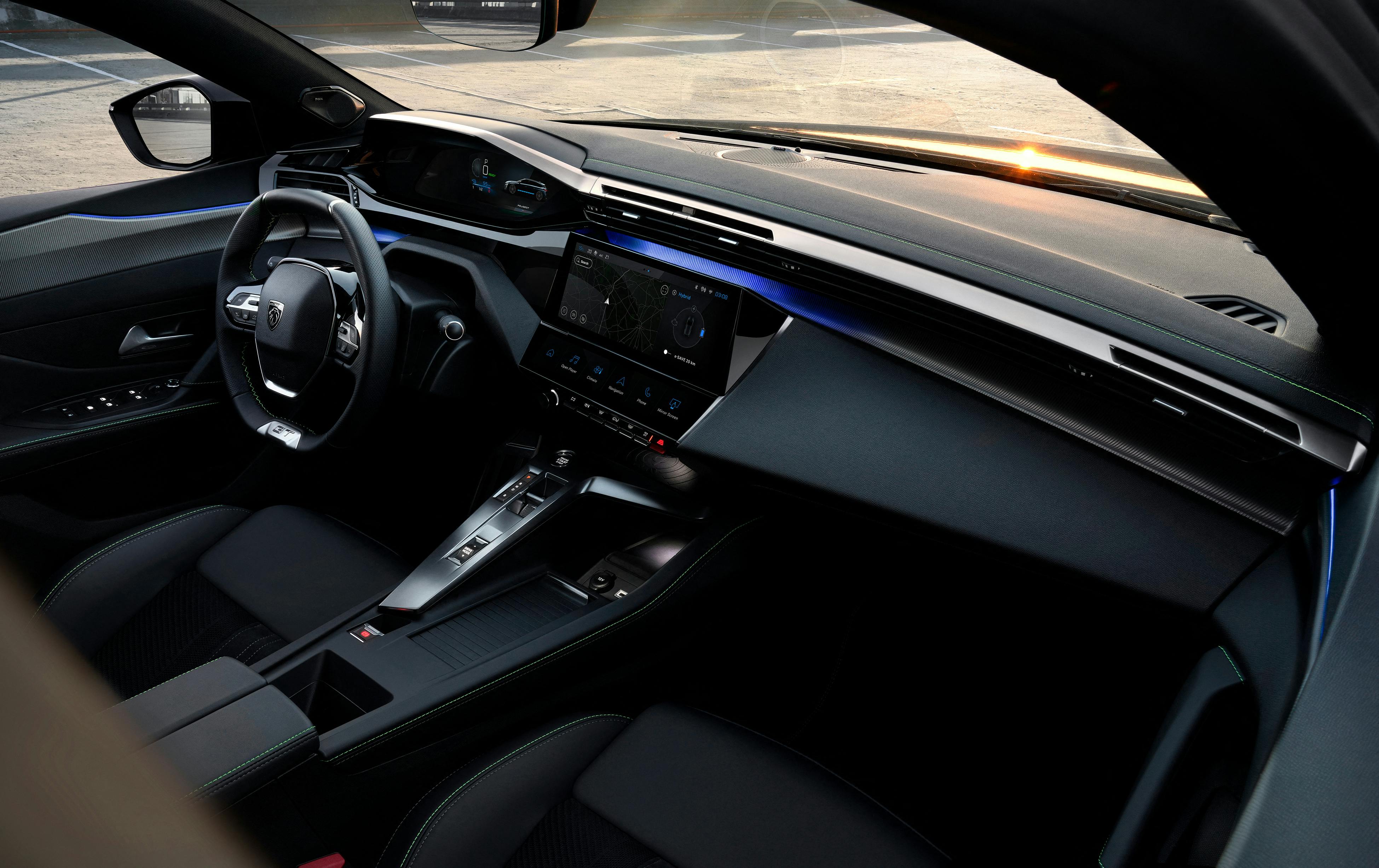 Peugeot 308 SW stationcar blå forfra nyt logo