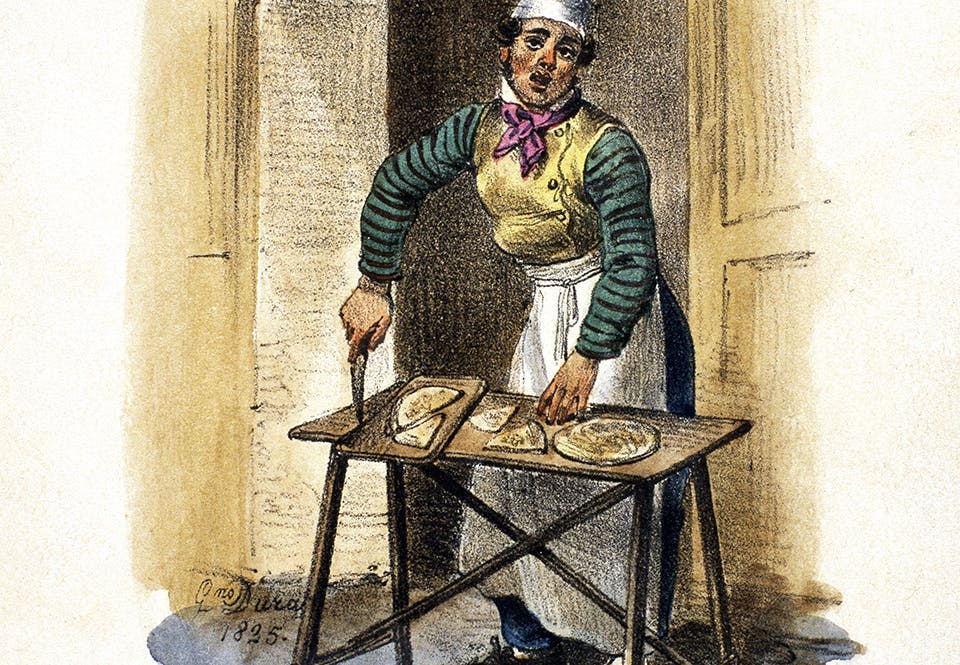 Pizzaförsäljare i Neapel 1825.