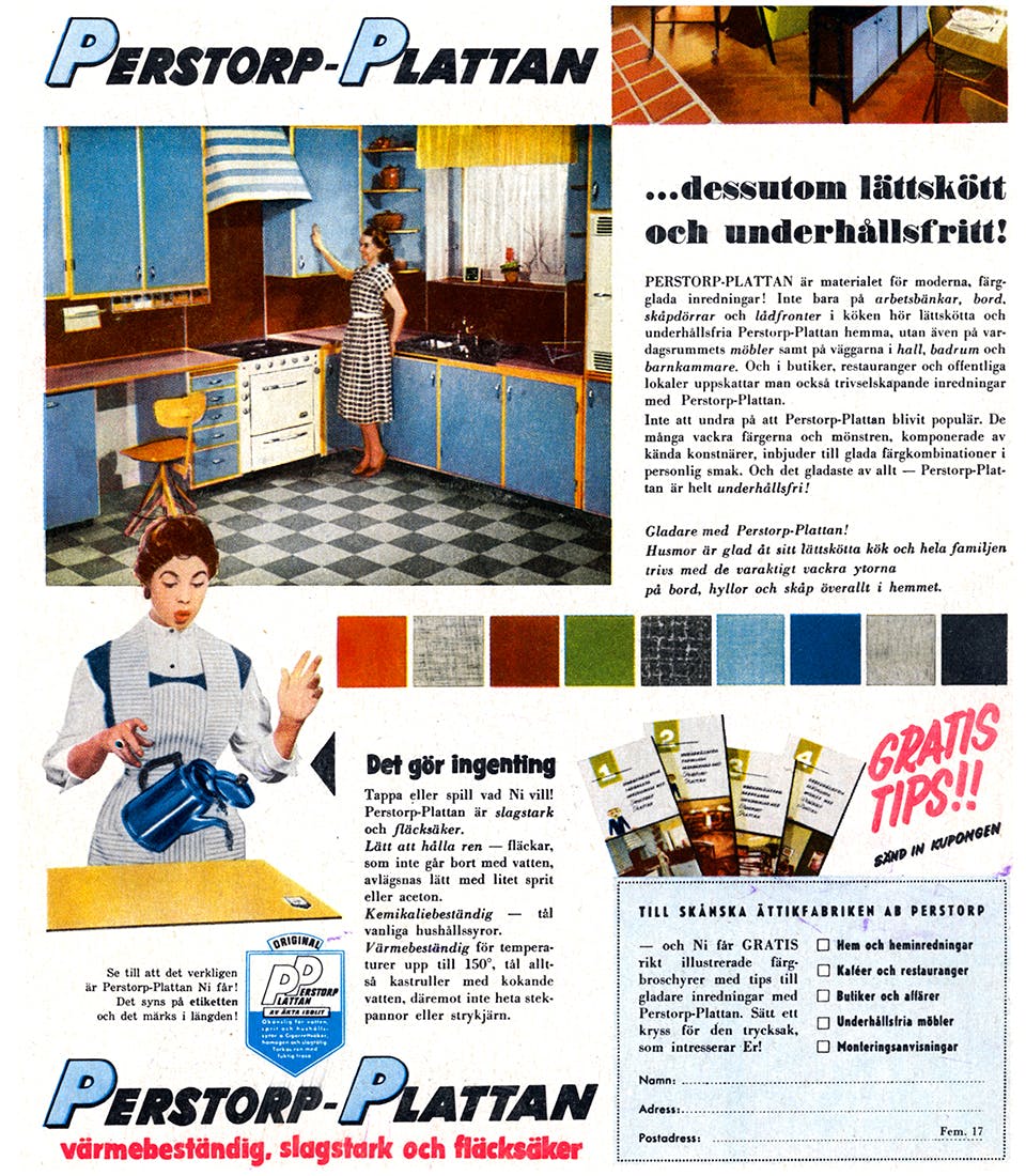 Perstorpsreklam från 1956.