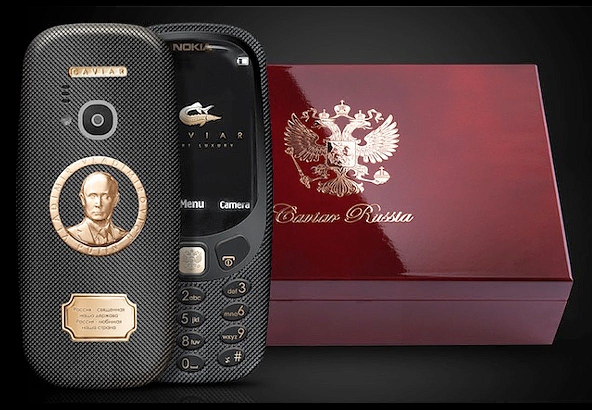 Caviar har udsendt Nokia 3310 i særlig Putin-udgave