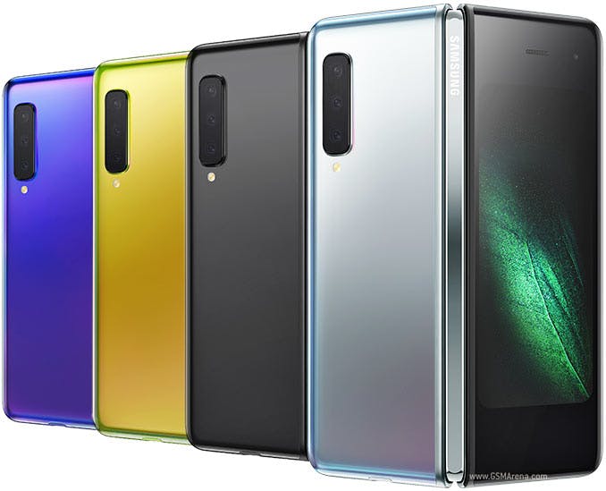 Samsung Galaxy Fold i fire forskellige farver