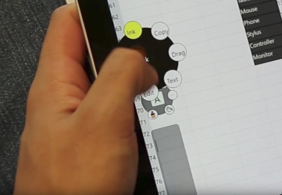 Smart tommelfinger-menu giver hidtil uhørt funktionalitet på tablets.
