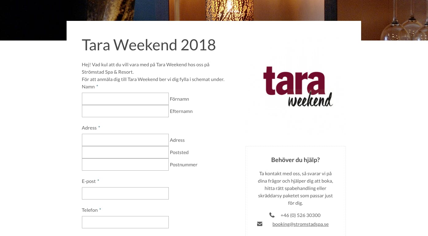 Tara Weekend påmelding