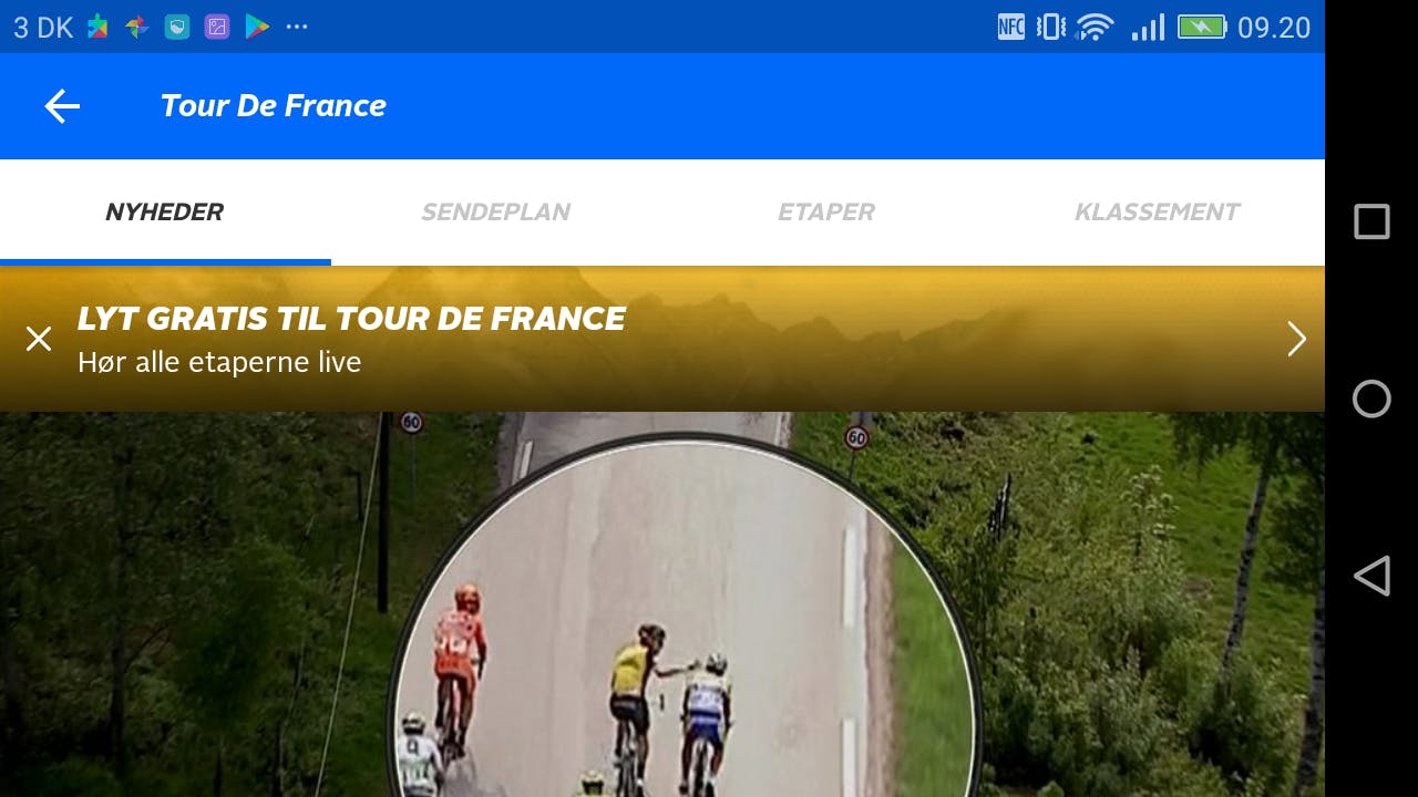 tv2 sport tour de france app
