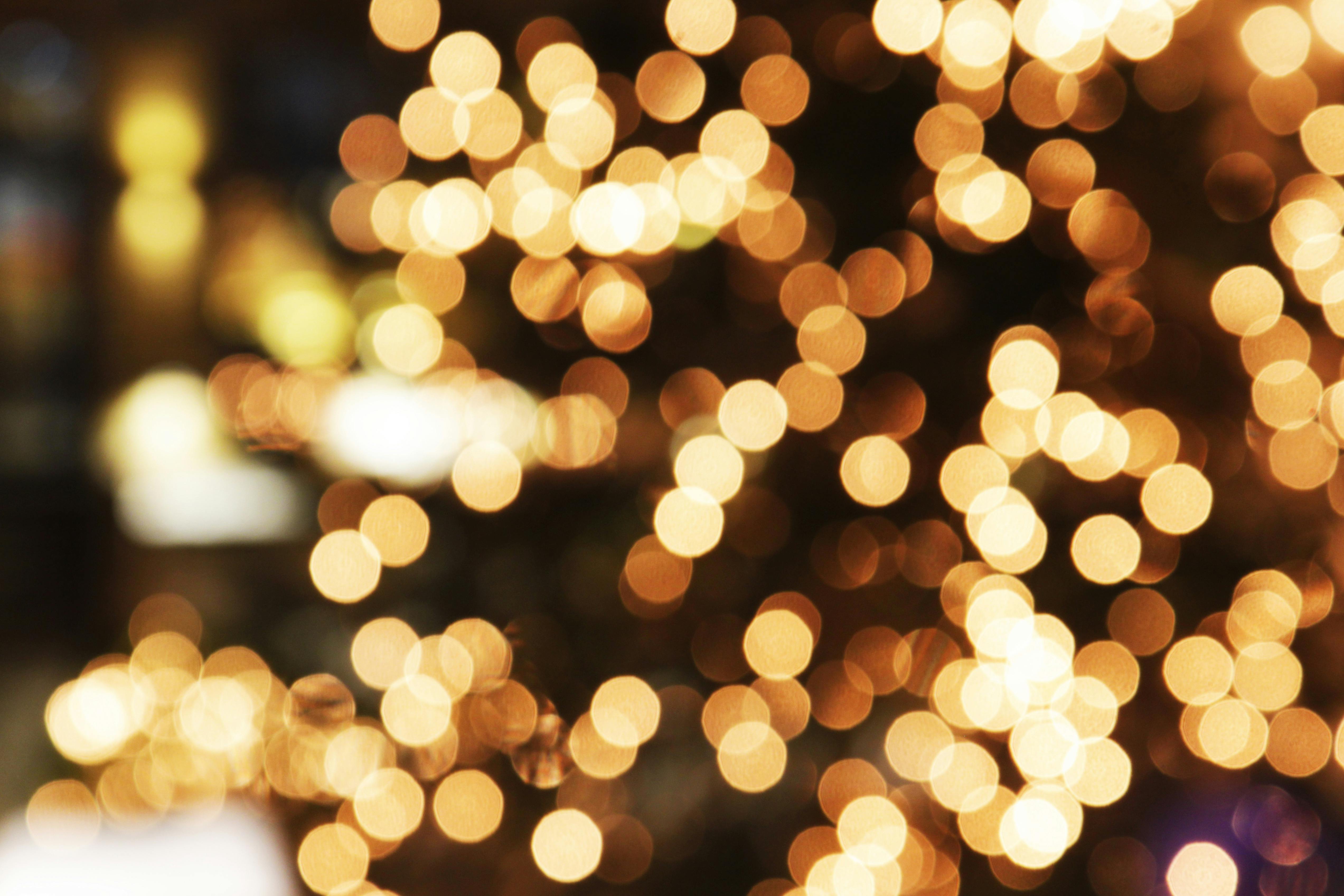 Jouluvaloja bokeh himmenninaukko joulukortti