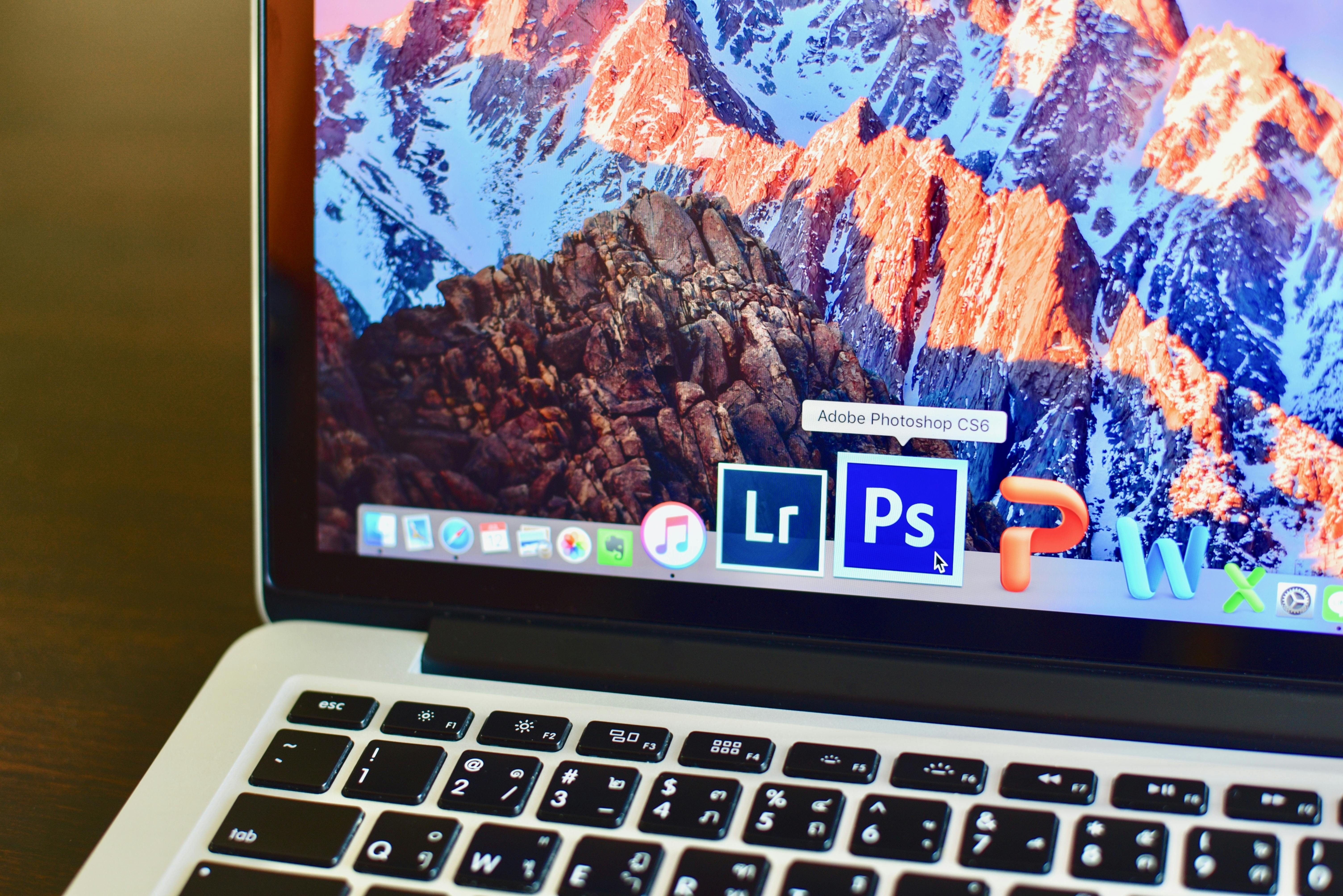 Photoshop ikon på macbook