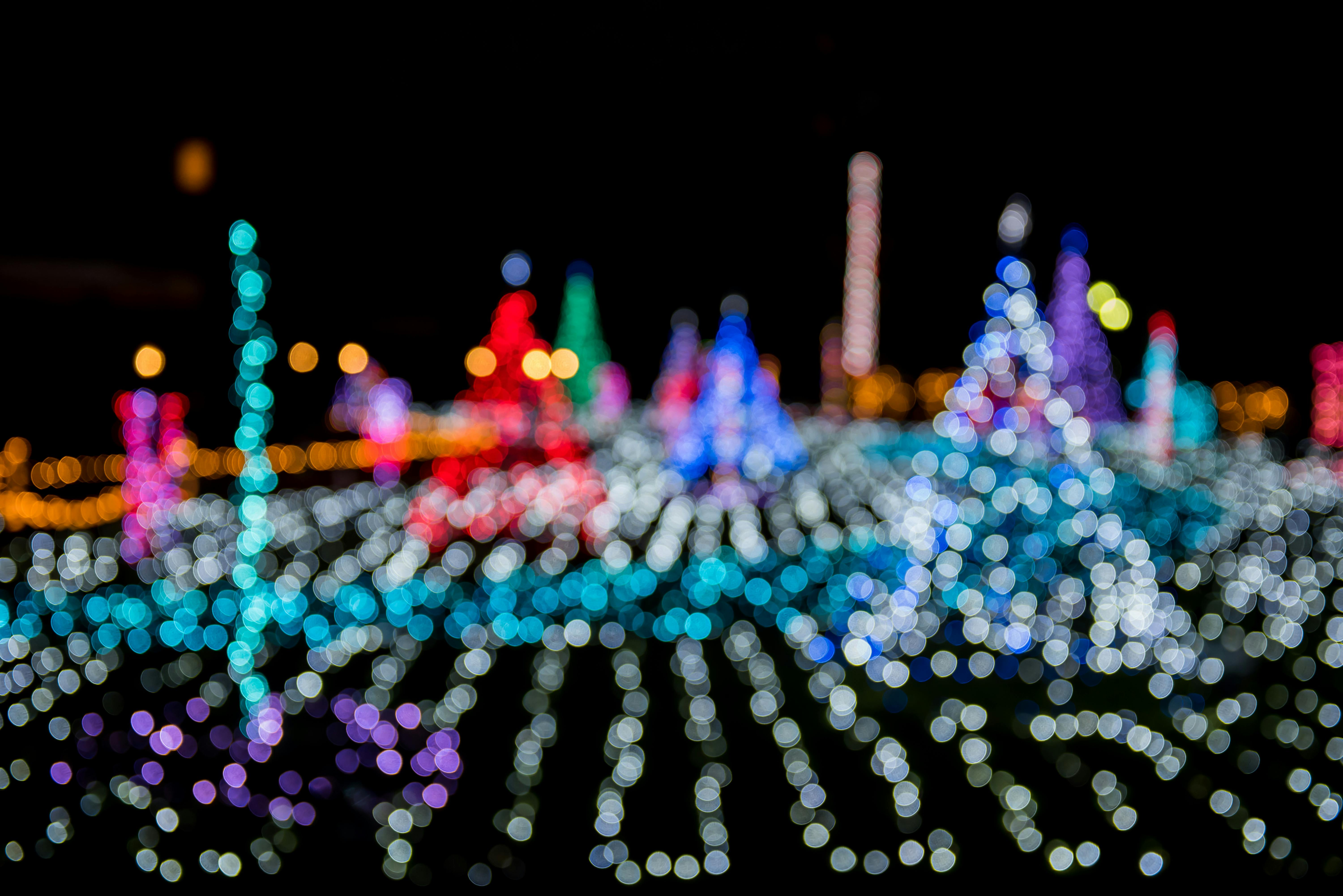 Jouluvalot bokeh himmenninaukko joulukortti
