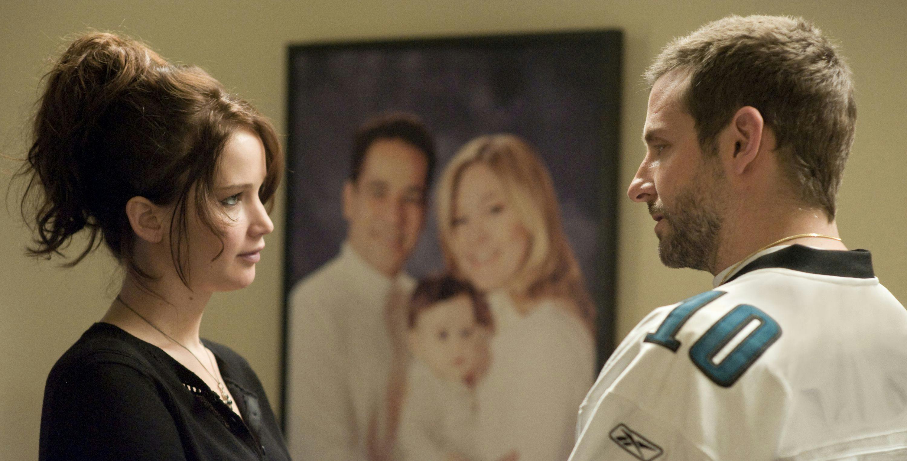 Pat og Tiffany i Silver Linings Playbook. Jennifer Lawrence og Bradley Cooper i Silver Linings Playbook