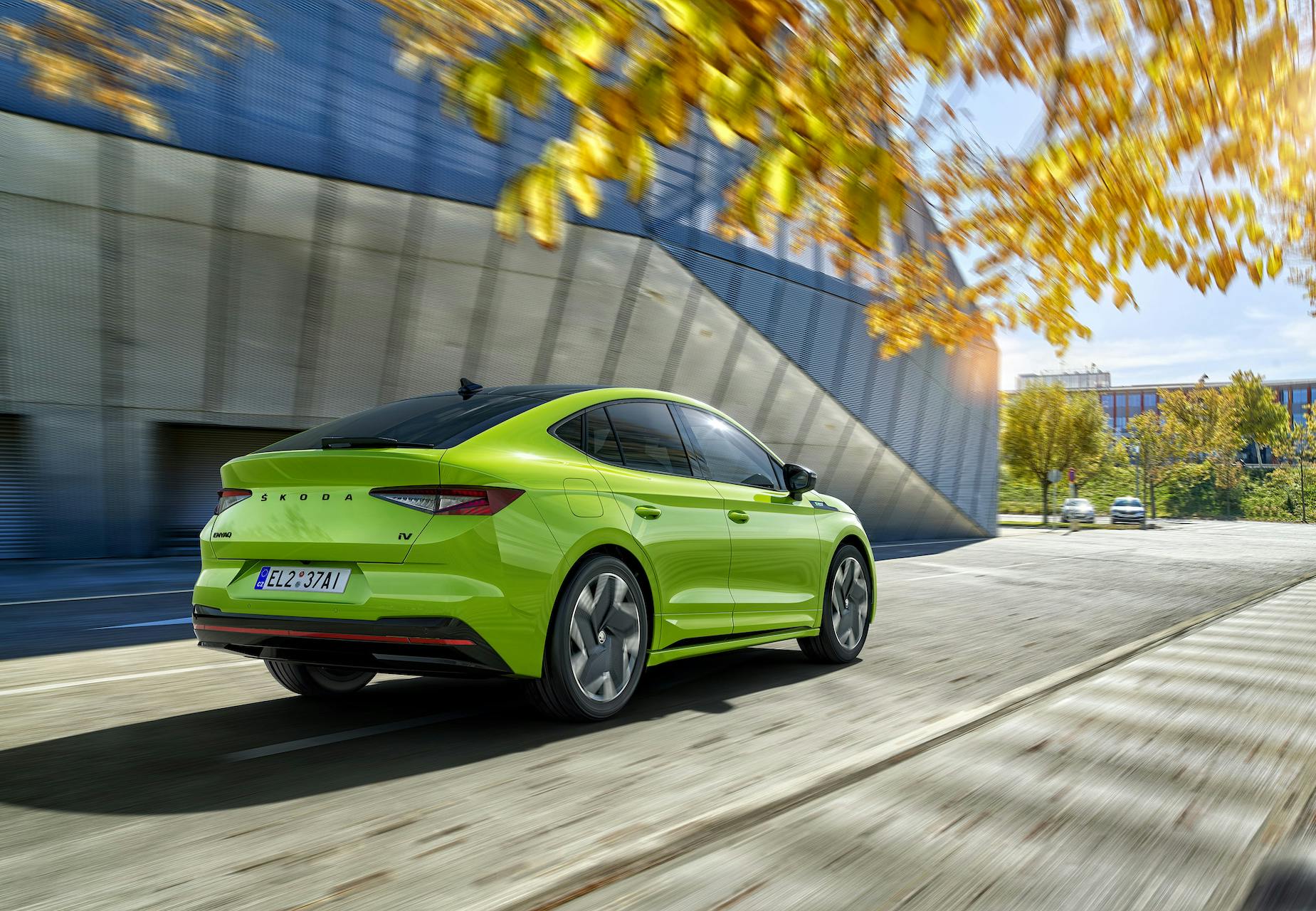 Skoda Enyaq Coupé i RS-trim Skoda Enyaq Coupé test pris