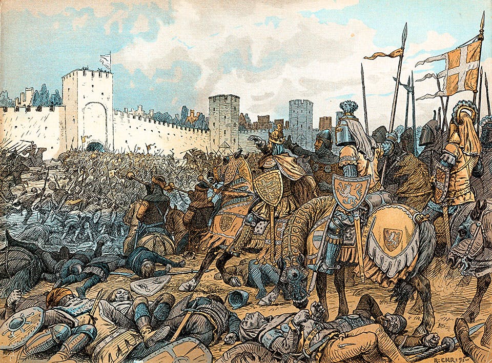 Skildring av slaget vid Visby 1361.