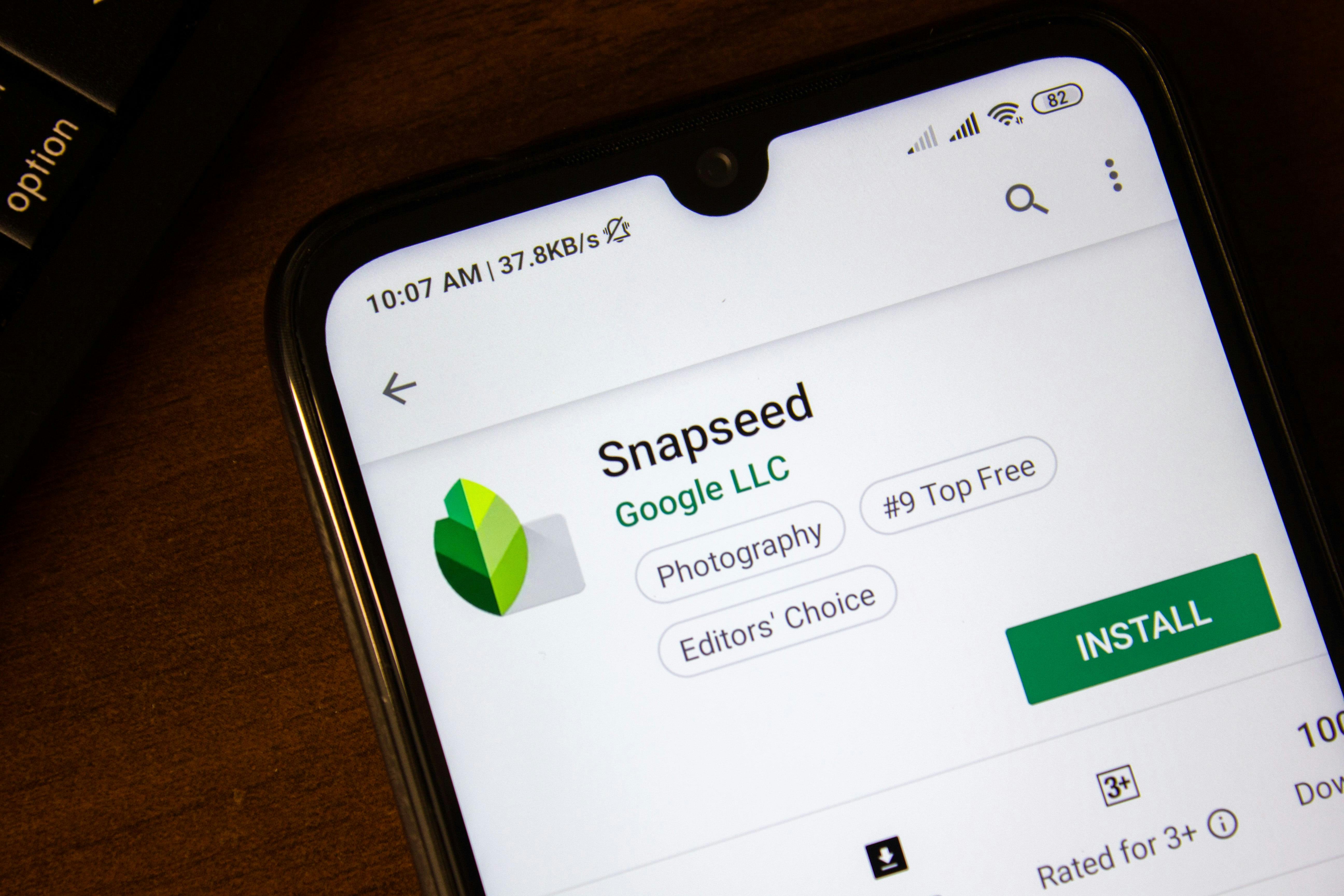 Snapseed-app til smartelefon.