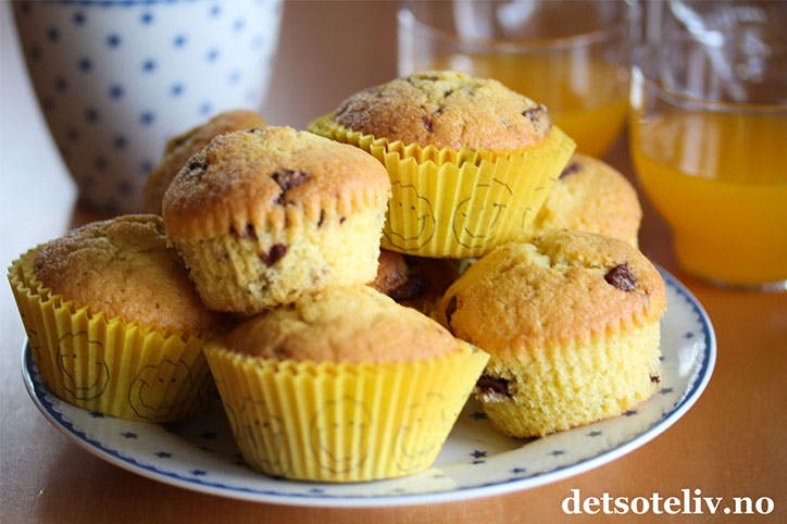 Gøy for de minste: Muffins med appelsinbrus til påske
