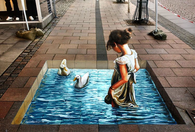 3D kunstværk af Carlos Alberto til International Street Art Festival i Brande