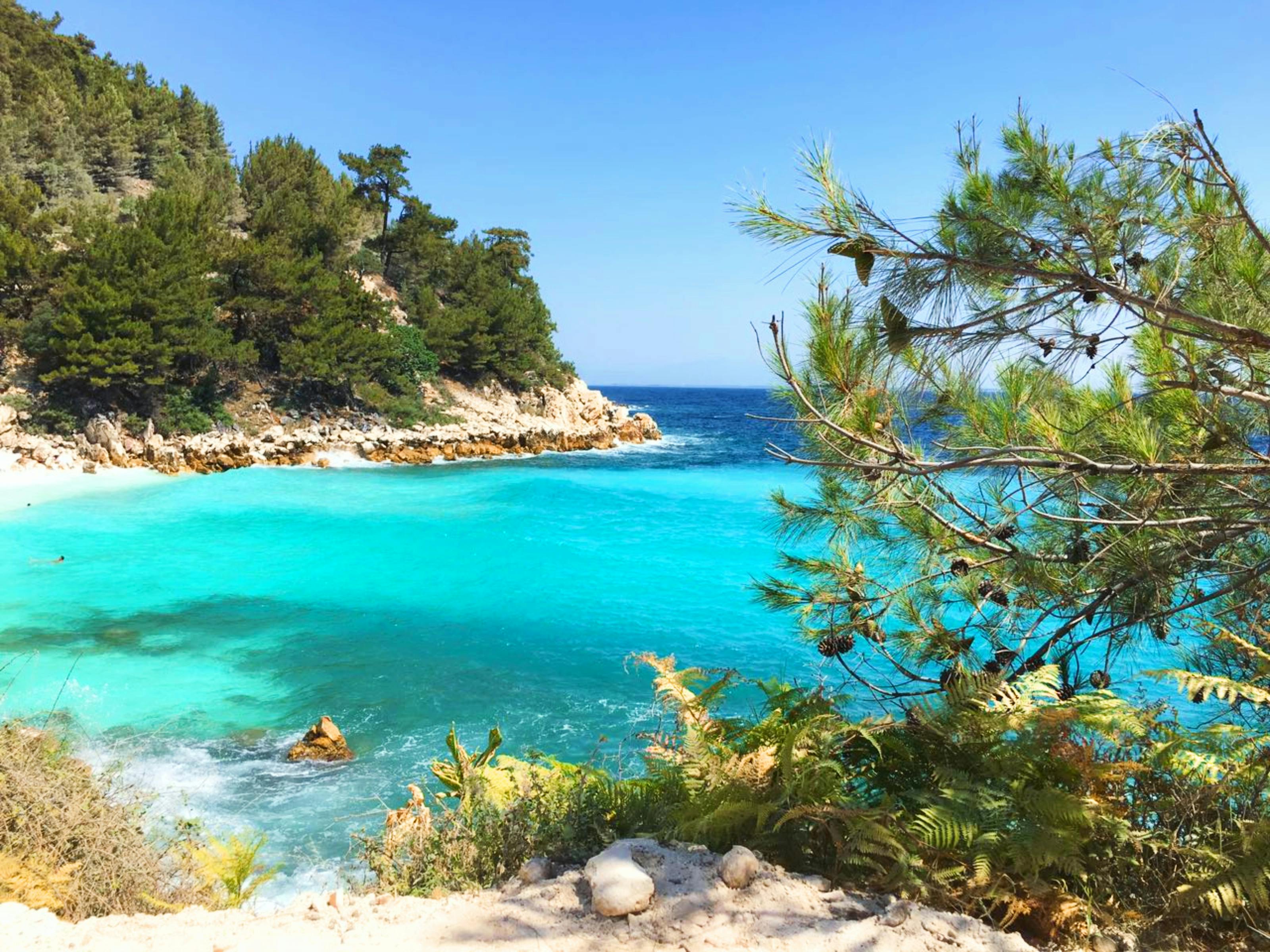 Hvem ville ikke bade i dette klare vand? Thassos, Grækenland