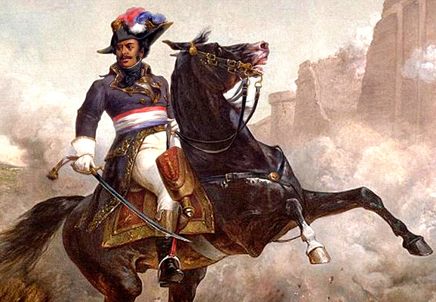 Thomas-Alexandre Dumas, general i Napoleons armé, till häst.
