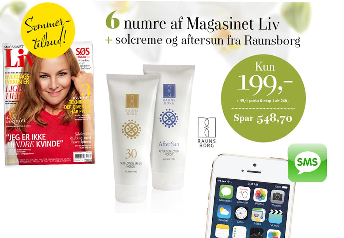 Sommerens lækreste tilbud: Få seks magasiner luksus solcreme fra Raunsborg |