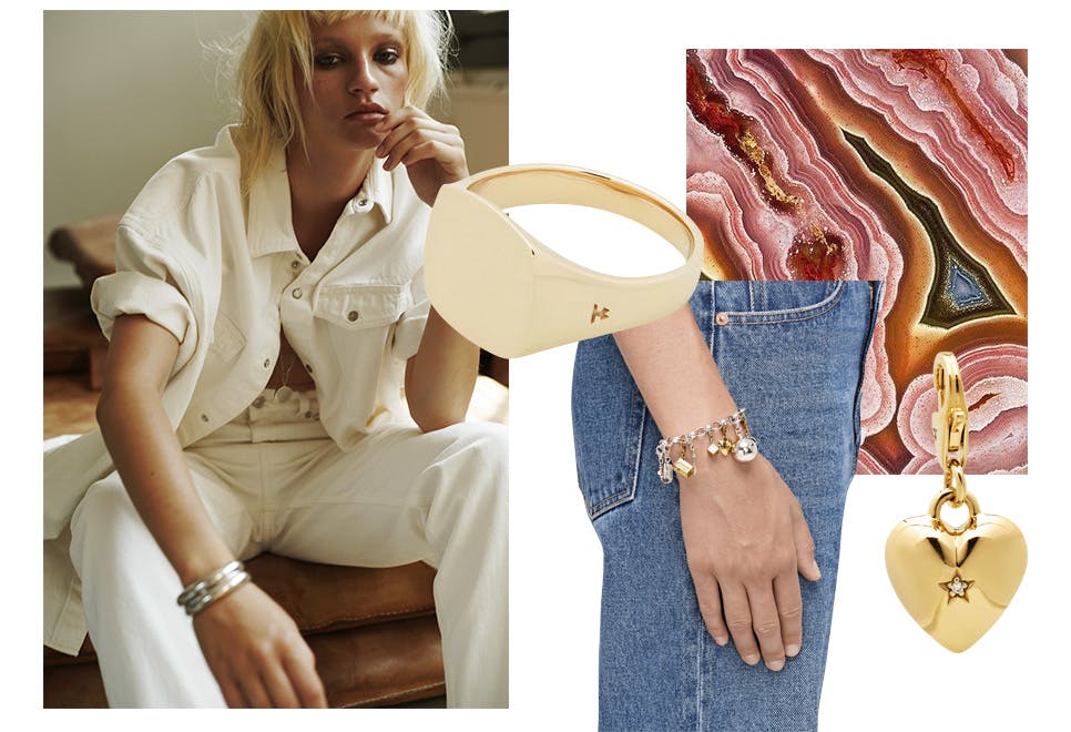 Smykker, Tom Wood, Modell, Signet ring, Charm armbånd, Norsk design