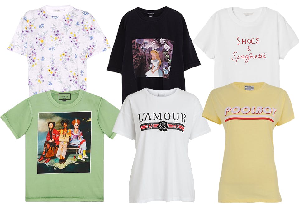 fine og farverige T-shirts til sommeren