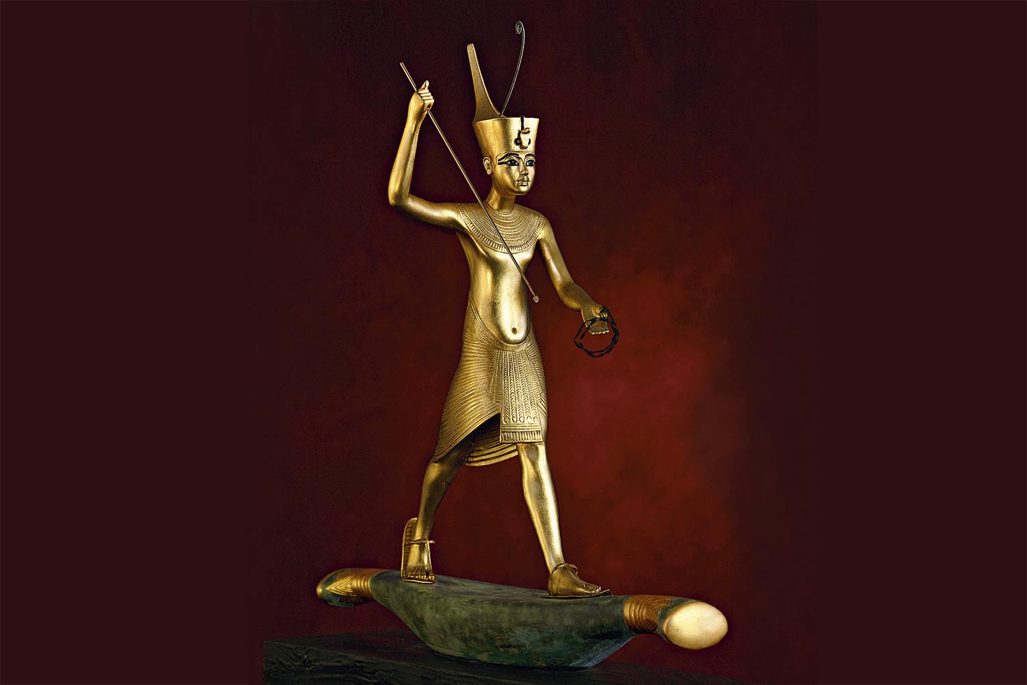 Tutankhamuns skattkammare. Förgylld statyett.